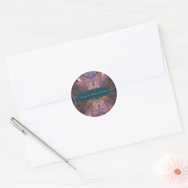 Sticker Rond Couleurs élégantes (Enveloppe)