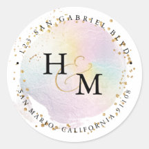 Couleurs holographiques Or Script Esperluette