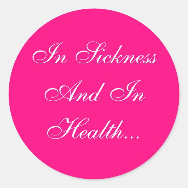 Sticker Rond Couleurs Invitations rose vif (Devant)