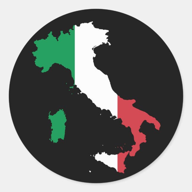 Sticker Rond Couleurs italiennes au démarrage (Devant)