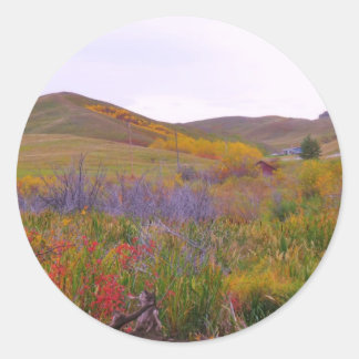 Sticker Rond Couleurs montagneuses