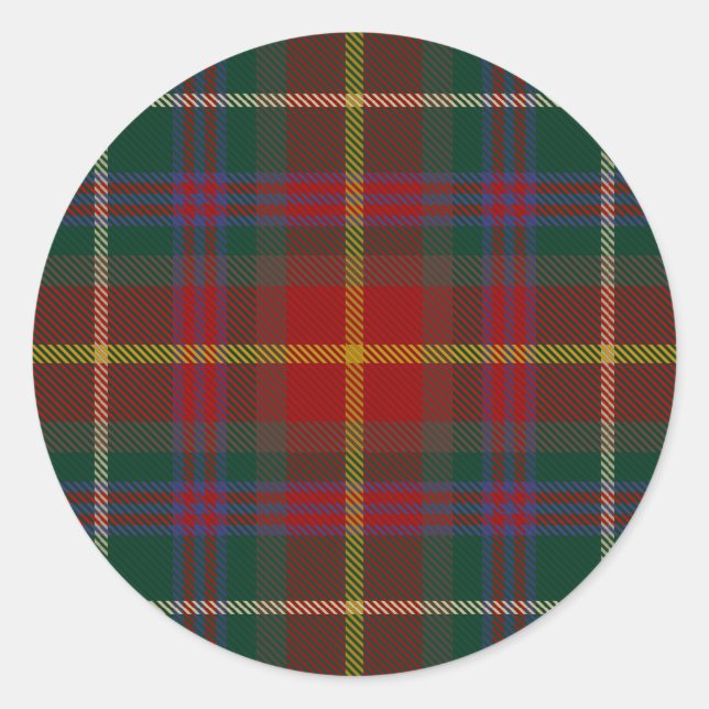 Sticker Rond County Meath Irish Tartan (Devant)