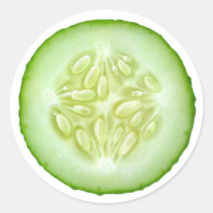 Sticker Rond Coupe de concombre