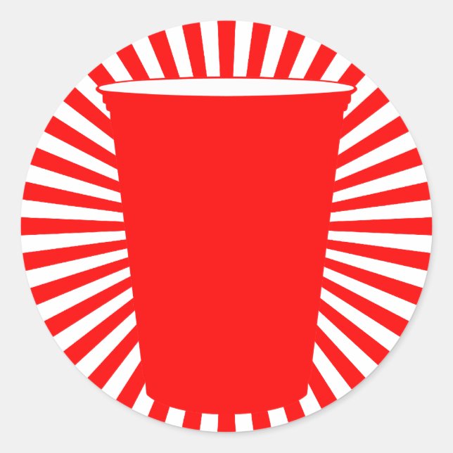 Sticker Rond coupe de fête (Devant)