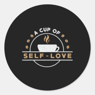 Sticker Rond Coupe De L'Amour Propre Sensibilisation À L'Anxiét