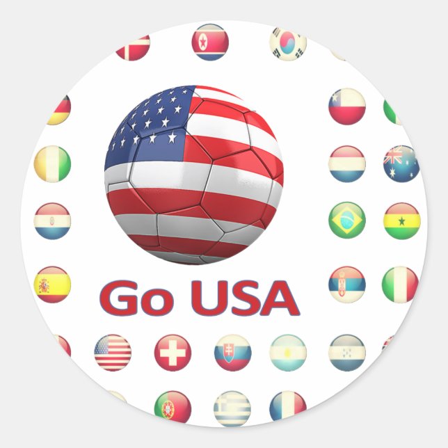 Sticker Rond Coupe du monde des États-Unis 2010 Afrique du Sud (Devant)