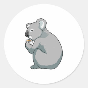 Sticker Rond Coupe Koala