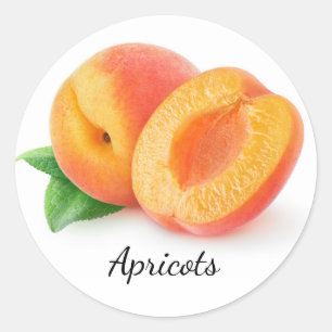 Sticker Rond Couper les abricots