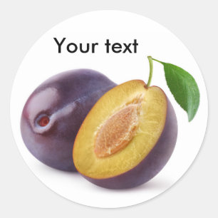 Sticker Rond Couper les prunes