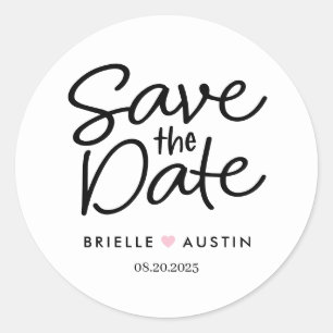 Sticker Rond Couple Doux COULEUR ÉDITABLE Enregistrer Les Stick