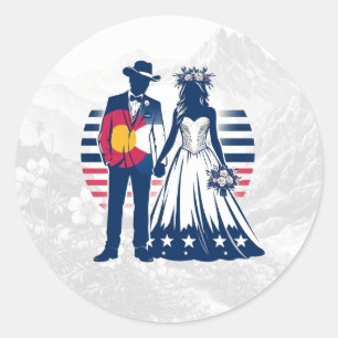 Sticker Rond Couple du Colorado
