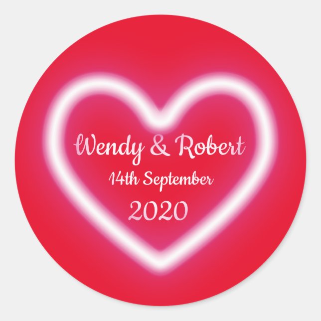 Sticker Rond Couple marié (Devant)