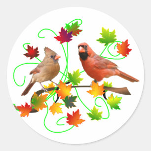 Sticker Rond Couples cardinaux