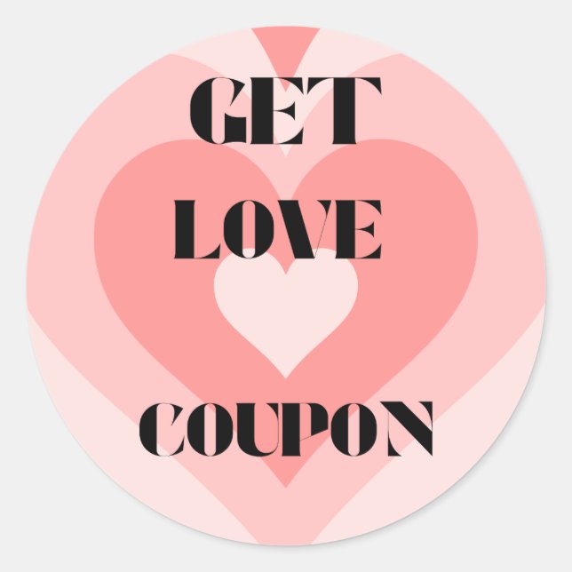 Sticker Rond Coupon d'amour (Devant)