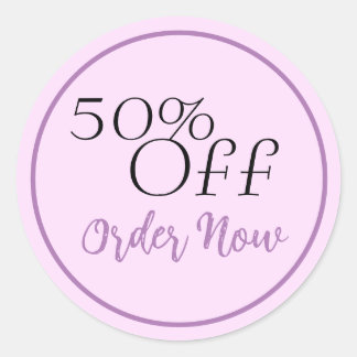 Sticker Rond Coupon de vente sur mesure Lavendar pour petites e