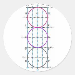 Sticker Rond cour de dressage de 20x60m ** cercles **