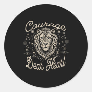 Sticker Rond Courage Cher Cœur Foi Chrétienne Religieuse Inspi