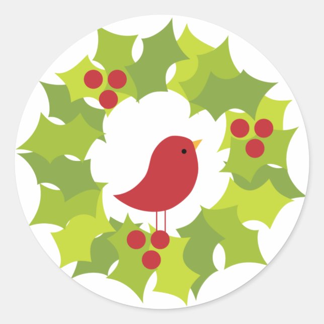 Sticker Rond Courbe de Noël 2 (Devant)