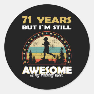 Sticker Rond Coureur Awesome 71