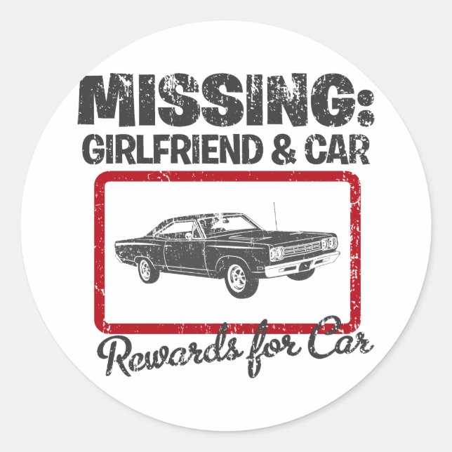 Sticker Rond Coureur du chemin Plymouth 1969 (Devant)