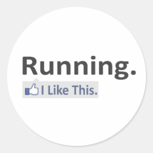 Sticker Rond Courir... J'Aime Ça