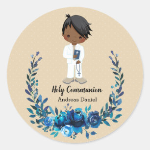 Sticker Rond Couronne bleue de la Sainte Communion