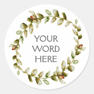 Sticker Rond Couronne botanique - Juno -