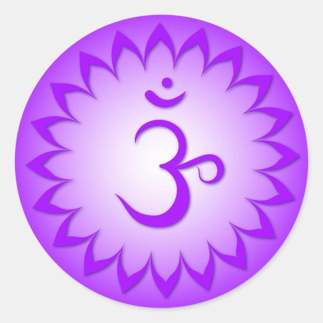 Sticker Rond Couronne Chakra - Sahasrara (Devant)