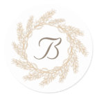 Couronne de blé rustique de ferme | Monogramme