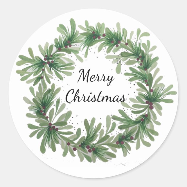 Sticker Rond couronne de mistletoe (Devant)