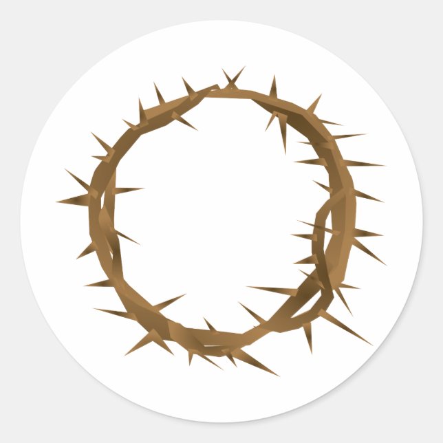 Sticker Rond Couronne de Thornes (Devant)