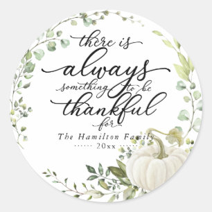 Sticker Rond Couronne de verdure de calligraphie chic pour Than