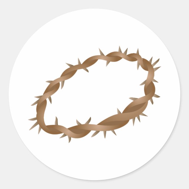 Sticker Rond Couronne d'épines (Devant)