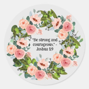 Sticker Rond Couronne rose : Citation pour la Réflexion fidèle