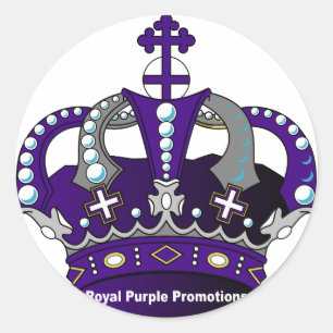 Sticker Rond Couronne royale pourpre