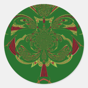 Sticker Rond Couronne verte