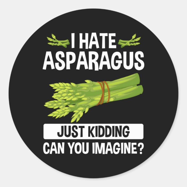 Sticker Rond Couronnes D'Asperges Pour Planter Des Herbes D'Asp (Devant)