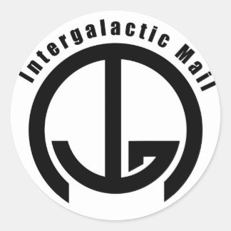 Sticker Rond Courrier intergalactique (IGM) - mots
