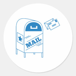 Sticker Rond Courrier postal