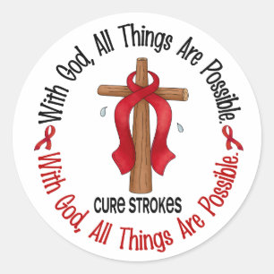Sticker Rond Course AVEC la CROIX 1 d'un DIEU