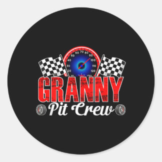 Sticker Rond Course de voiture de la famille de course Granny P