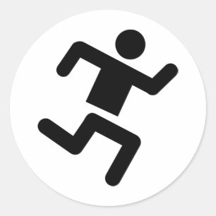 Sticker Rond course sportive de sprinter