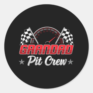 Sticker Rond Course Voiture Anniversaire Fête Racine Famille Gr