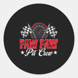Sticker Rond Course Voiture Anniversaire Fête Racine Famille Pa