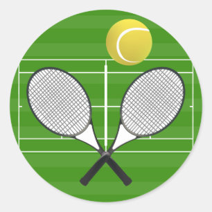 Sticker Rond court de tennis et RACKETS DE TENNIS