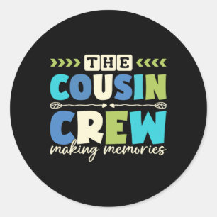 Sticker Rond Cousin Crew 2025 Making Memories Family Vacation C