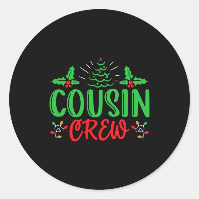 Sticker Rond Cousin Crew T Shirt_1  (Devant)