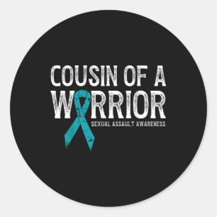 Sticker Rond Cousin D'Un Guerrier Ual Ault Sensibilisation Ruba