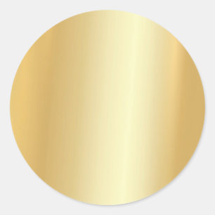 Sticker Rond Coutume Gold Look Blank Ajouter Logo Texte Glossy 