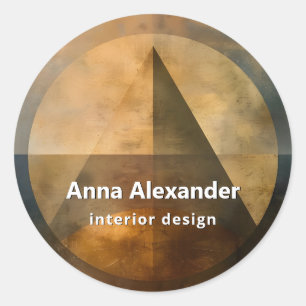 Sticker Rond Couvert de braise   Design minimaliste